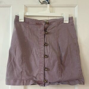 Listicle Purple A-line Mini Skirt Casual